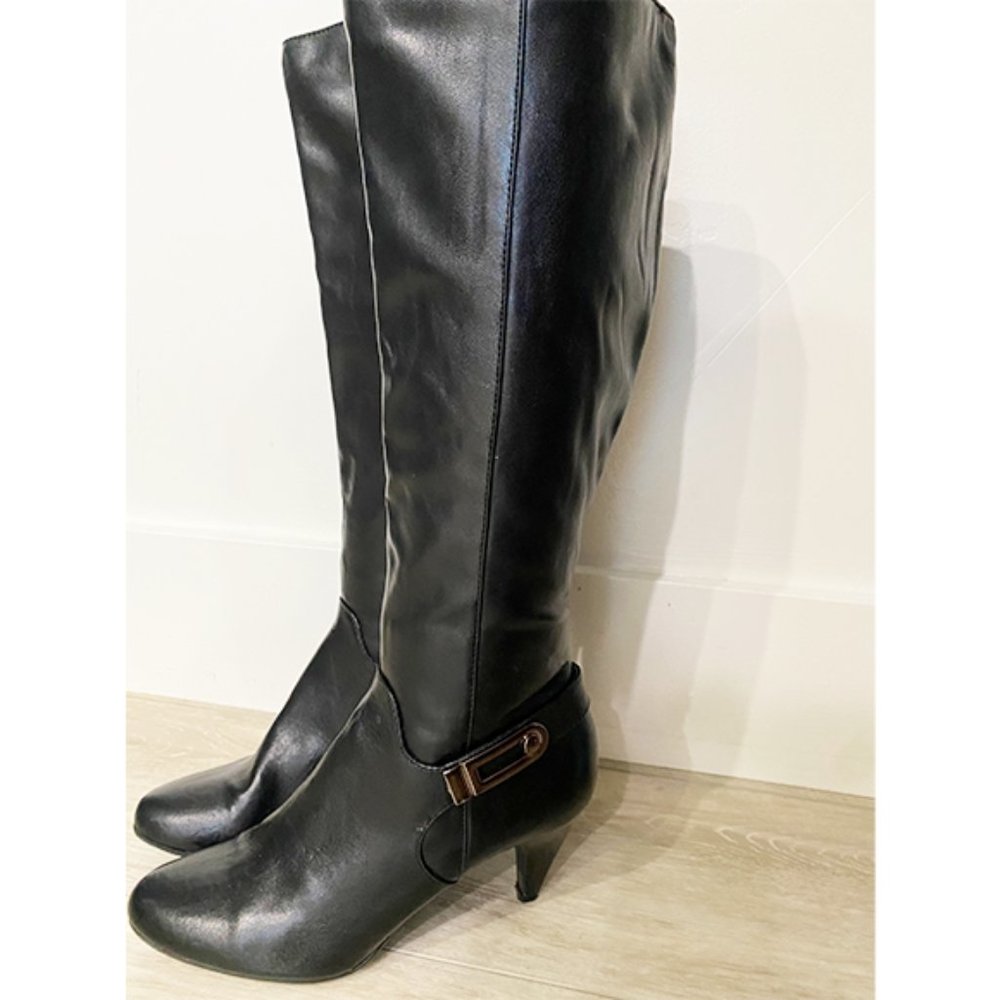 Alfani Stepnflex Black Calf-high boots in 7M